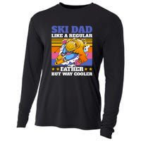 Funny Skiing Father Ski Dad Skiing Gift Cooling Performance Long Sleeve Crew