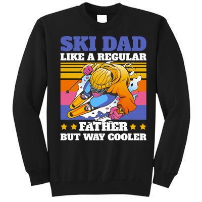 Funny Skiing Father Ski Dad Skiing Gift Tall Sweatshirt