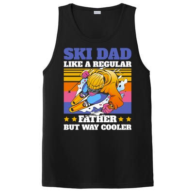 Funny Skiing Father Ski Dad Skiing Gift PosiCharge Competitor Tank