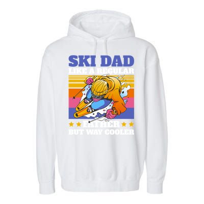 Funny Skiing Father Ski Dad Skiing Gift Garment-Dyed Fleece Hoodie