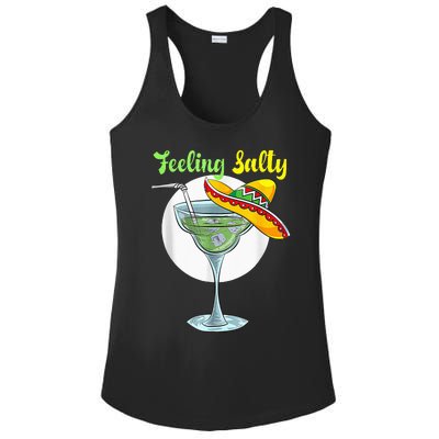 Feeling Salty Funny Margarita Drinking Mexican Cinco De Mayo Ladies PosiCharge Competitor Racerback Tank