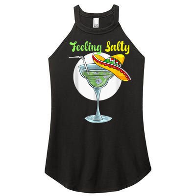 Feeling Salty Funny Margarita Drinking Mexican Cinco De Mayo Women's Perfect Tri Rocker Tank