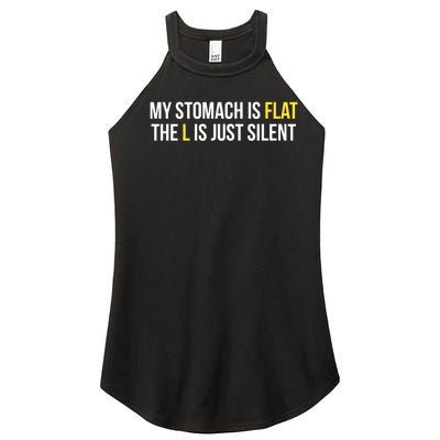 Flat Stomach Funny Saying Women’s Perfect Tri Rocker Tank