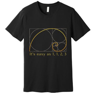 Fibonacci Spiral Fibonacci Sequence Fibonacci Golden Ratio Premium T-Shirt