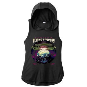 Flying Saucers Ladies PosiCharge Tri-Blend Wicking Draft Hoodie Tank