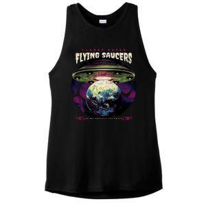 Flying Saucers Ladies PosiCharge Tri-Blend Wicking Tank