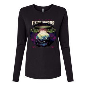 Flying Saucers Womens Cotton Relaxed Long Sleeve T-Shirt