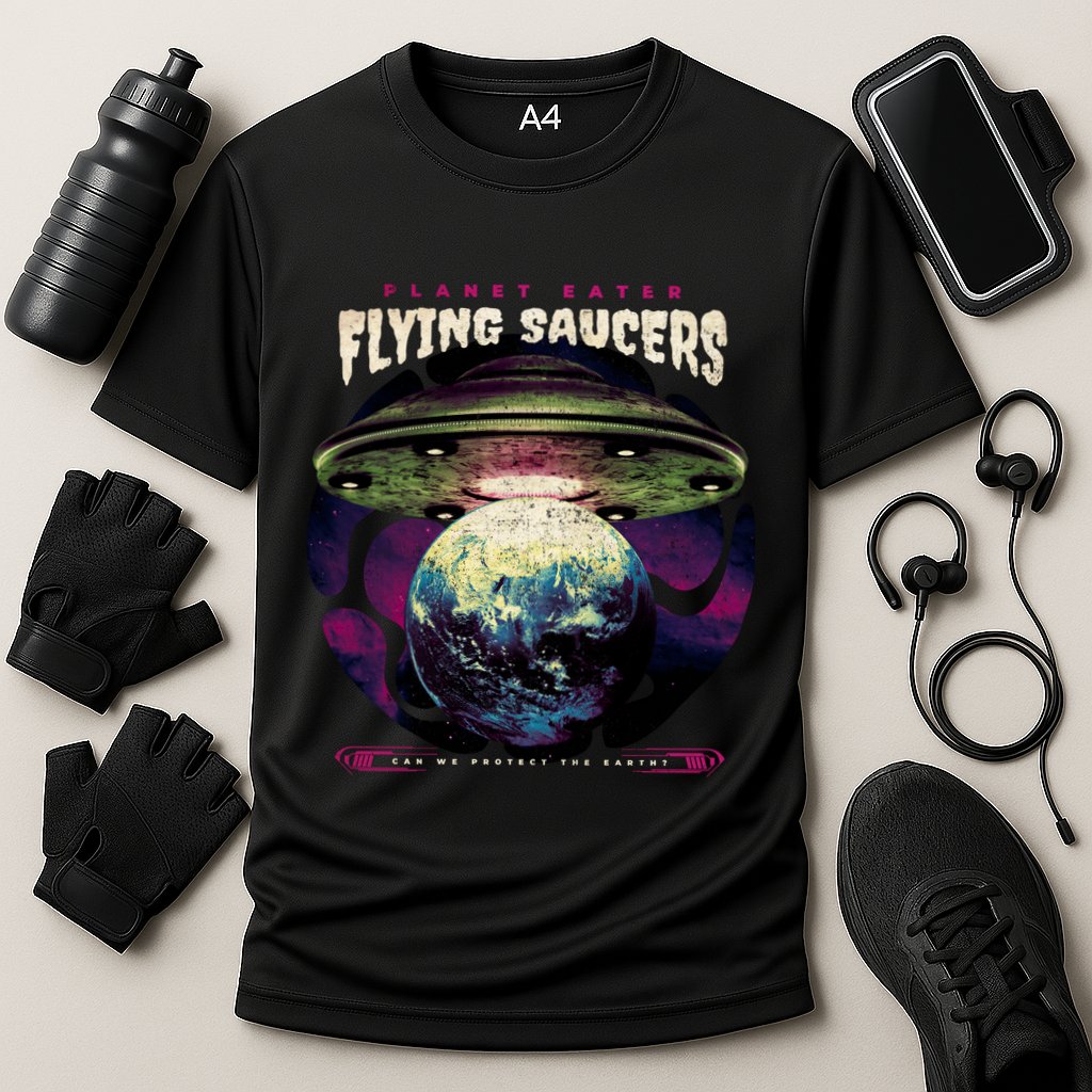 Flying Saucers Cooling Performance Crew T-Shirt