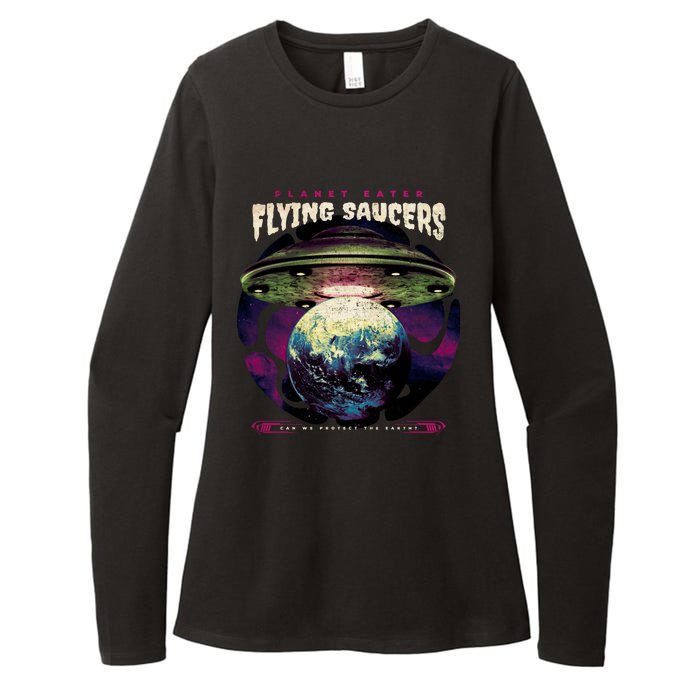 Flying Saucers Womens CVC Long Sleeve Shirt