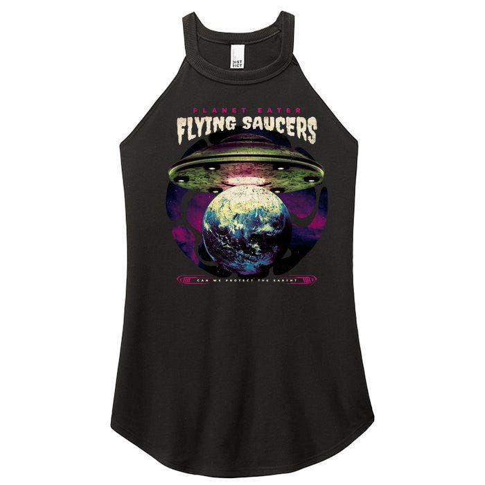 Flying Saucers Women's Perfect Tri Rocker Tank