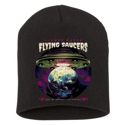 Flying Saucers Short Acrylic Beanie