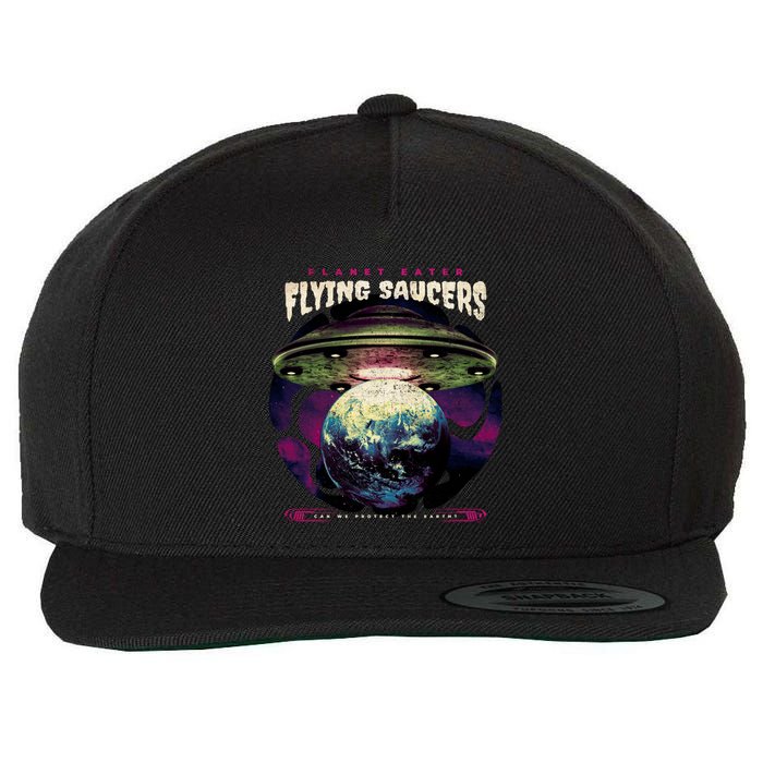 Flying Saucers Wool Snapback Cap