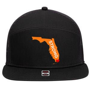 Florida Strong For Floridians And Those That Love Fl 7 Panel Mesh Trucker Snapback Hat