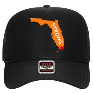 Florida Strong For Floridians And Those That Love Fl High Crown Mesh Back Trucker Hat