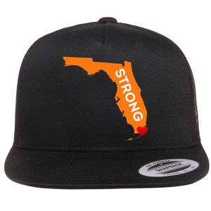 Florida Strong For Floridians And Those That Love Fl Flat Bill Trucker Hat