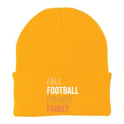 Football Season Fall Football Foliage Family Knit Cap Winter Beanie