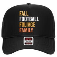 Football Season Fall Football Foliage Family High Crown Mesh Back Trucker Hat