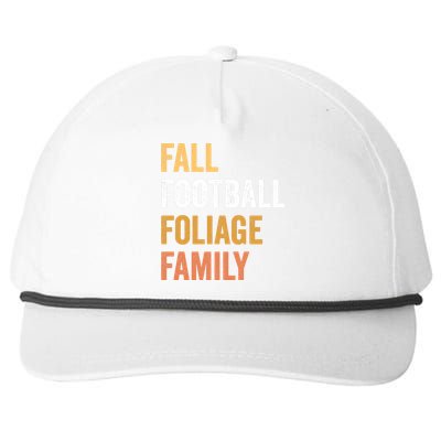 Football Season Fall Football Foliage Family Snapback Five-Panel Rope Hat