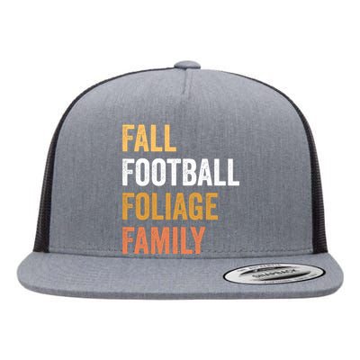 Football Season Fall Football Foliage Family Flat Bill Trucker Hat