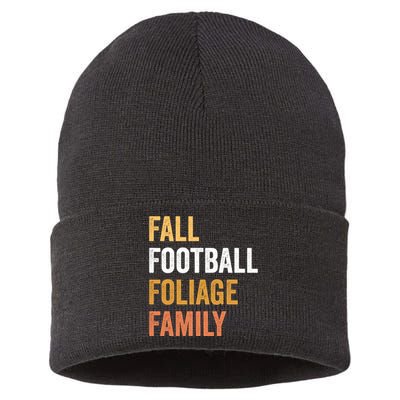 Football Season Fall Football Foliage Family Sustainable Knit Beanie