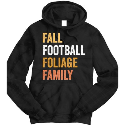 Football Season Fall Football Foliage Family Tie Dye Hoodie