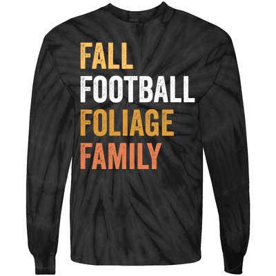 Football Season Fall Football Foliage Family Tie-Dye Long Sleeve Shirt