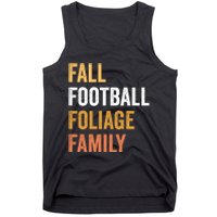 Football Season Fall Football Foliage Family Tank Top