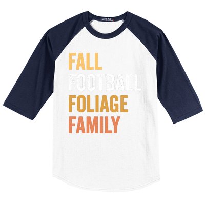 Football Season Fall Football Foliage Family Baseball Sleeve Shirt