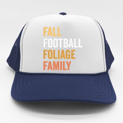 Football Season Fall Football Foliage Family Trucker Hat