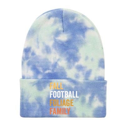 Football Season Fall Football Foliage Family Tie Dye 12in Knit Beanie