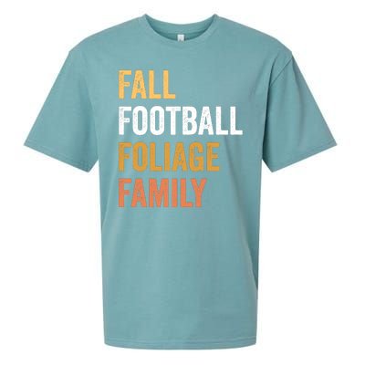 Football Season Fall Football Foliage Family Sueded Cloud Jersey T-Shirt