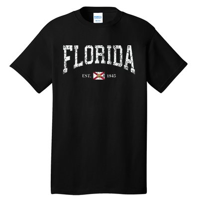 Florida State Flag Distressed Tall T-Shirt