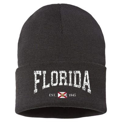 Florida State Flag Distressed Sustainable Knit Beanie