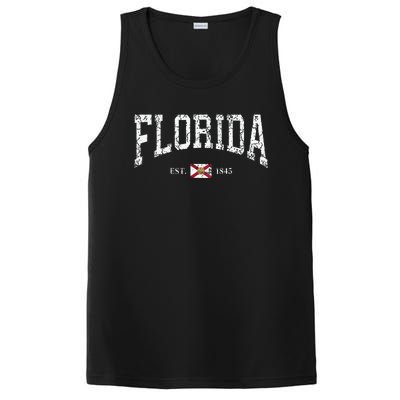 Florida State Flag Distressed PosiCharge Competitor Tank