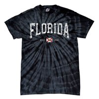 Florida State Flag Distressed Tie-Dye T-Shirt