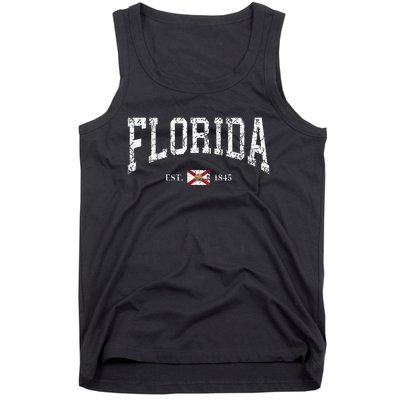 Florida State Flag Distressed Tank Top