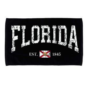 Florida State Flag Distressed Microfiber Hand Towel