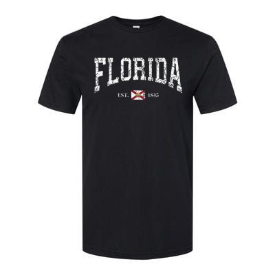 Florida State Flag Distressed Softstyle CVC T-Shirt