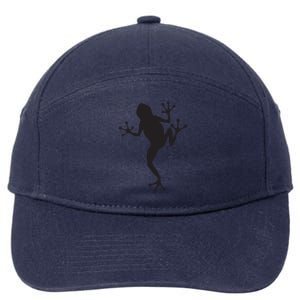 Frog Silhouette Funny 7-Panel Snapback Hat