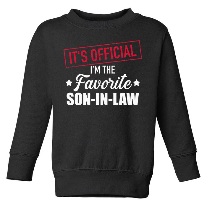 Favorite Soninlaw From Motherinlaw Or Fatherinlaw Toddler Sweatshirt