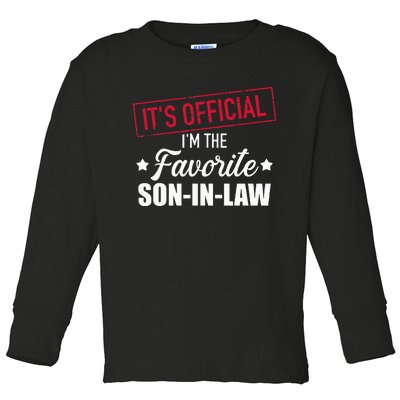 Favorite Soninlaw From Motherinlaw Or Fatherinlaw Toddler Long Sleeve Shirt