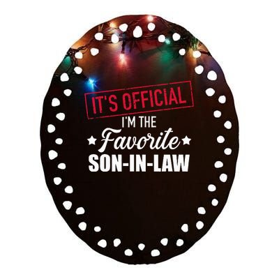 Favorite Soninlaw From Motherinlaw Or Fatherinlaw Ceramic Oval Ornament