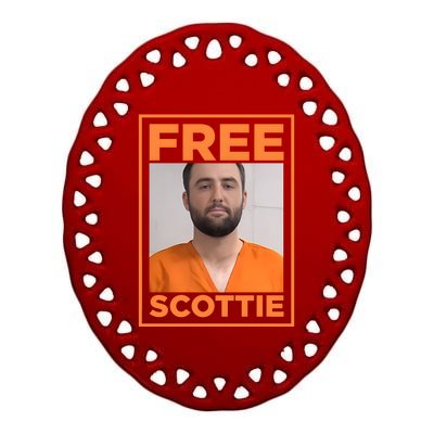 Free Scottie Free Scottie Scheffler Ceramic Oval Ornament