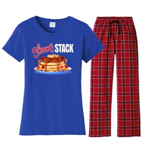 Funny Short Food Stack Pancake National Hot Breakfast Month Meaningful Gift Women's Flannel Pajama Set