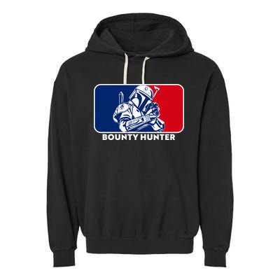 Funny Sci Fi Bounty Hunter Sports Logo Garment-Dyed Fleece Hoodie
