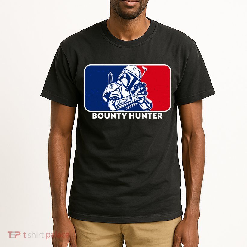 Funny Sci Fi Bounty Hunter Sports Logo Tall T-Shirt