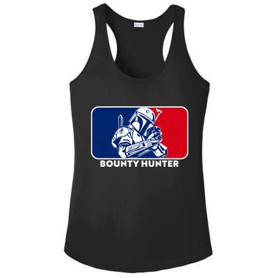 Funny Sci Fi Bounty Hunter Sports Logo Ladies PosiCharge Competitor Racerback Tank