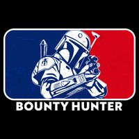 Funny Sci Fi Bounty Hunter Sports Logo Kids Hoodie