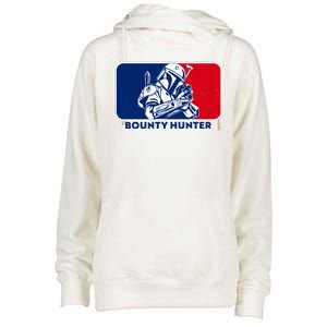 Funny Sci Fi Bounty Hunter Sports Logo Womens Funnel Neck Pullover Hood