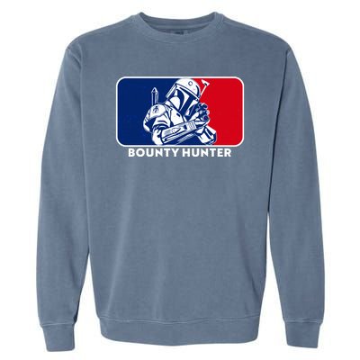 Funny Sci Fi Bounty Hunter Sports Logo Garment-Dyed Sweatshirt